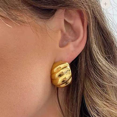 Chunky Thick Hoop Earrings