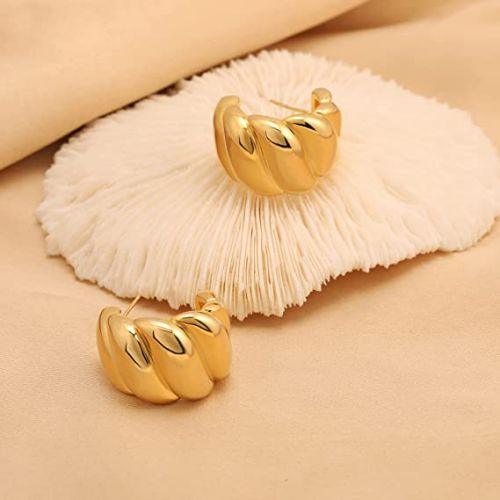Chunky Thick Hoop Earrings