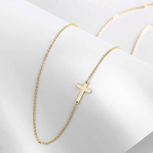 Mini Cross Choker Pendant Necklace