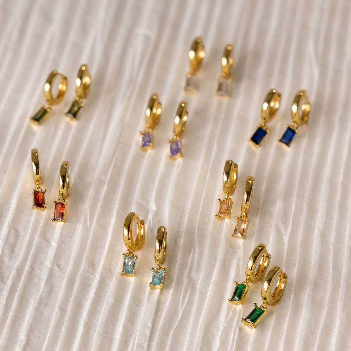 Bella Birthstone Huggies Earrings