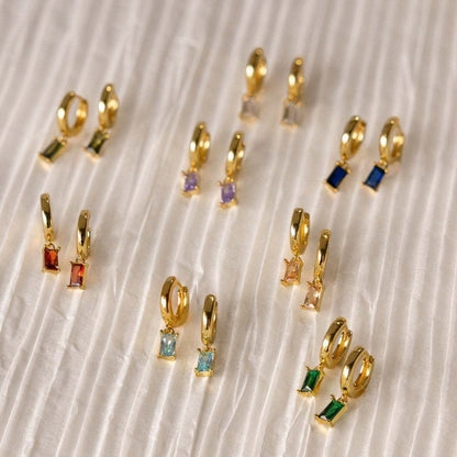 Bella Birthstone Huggies Earrings