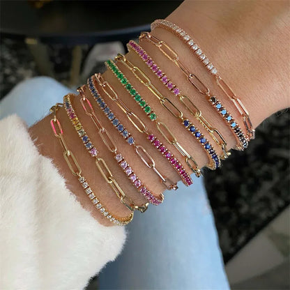 Fae® Paperclip Chain Tennis Bracelet