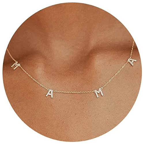 CZ MAMA Letter Necklace