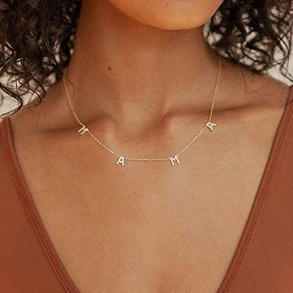 CZ MAMA Letter Necklace