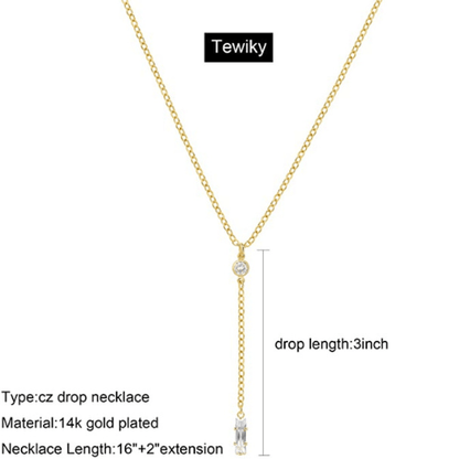 CZ Y Necklace