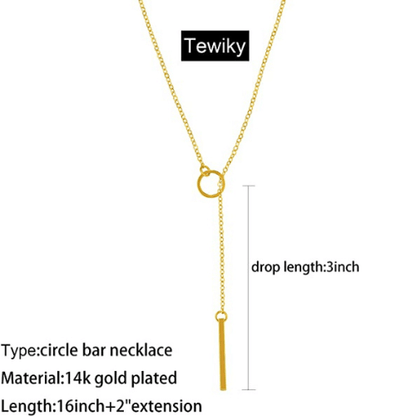 Circle Bar Y Necklace