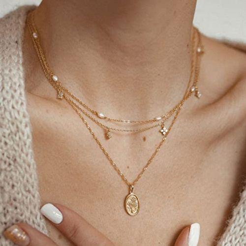 Dainty Cross CZ Choker Necklace