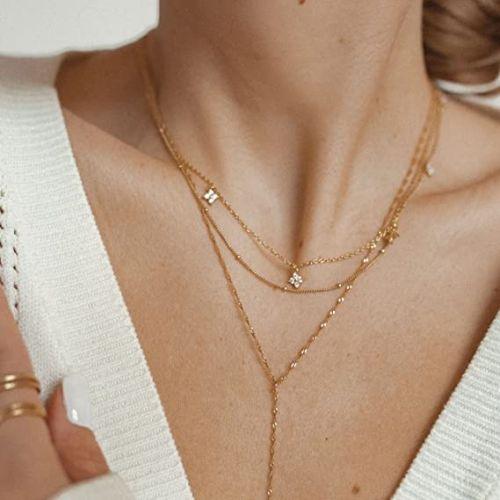 Dainty Cross CZ Choker Necklace