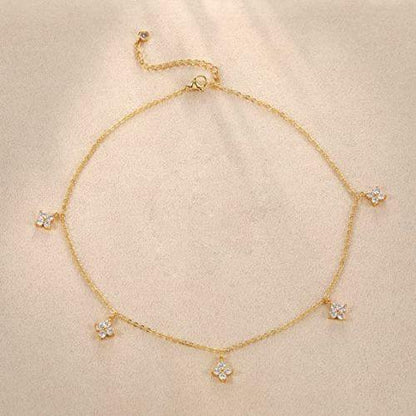 Dainty Cross CZ Choker Necklace