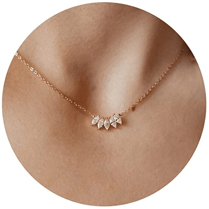 Five Marquise CZ Necklace