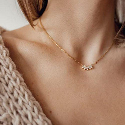 Five Marquise CZ Necklace