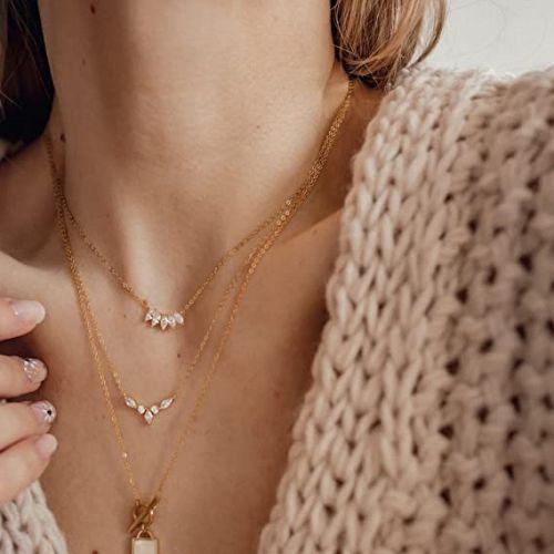 Five Marquise CZ Necklace