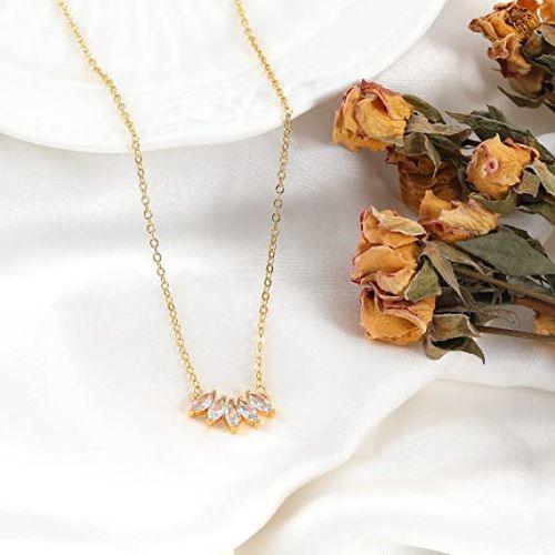 Five Marquise CZ Necklace