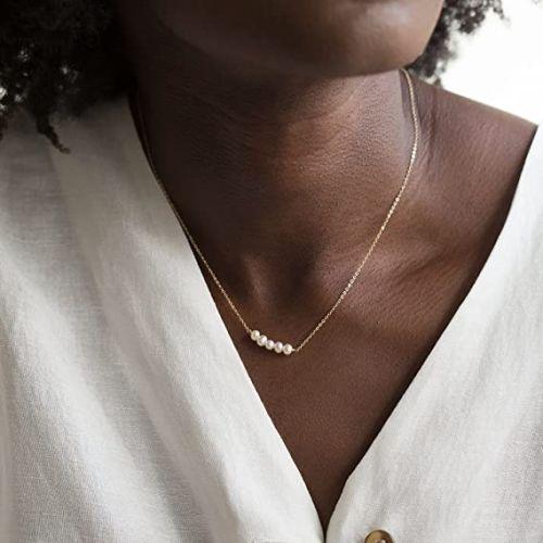 Five Pearl Choker Necklace