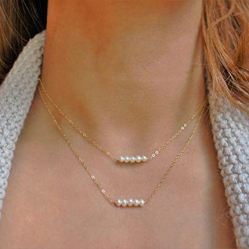 Five Pearl Choker Necklace