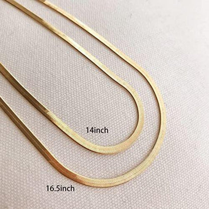 Layered 5mm Flat Snake Necklace