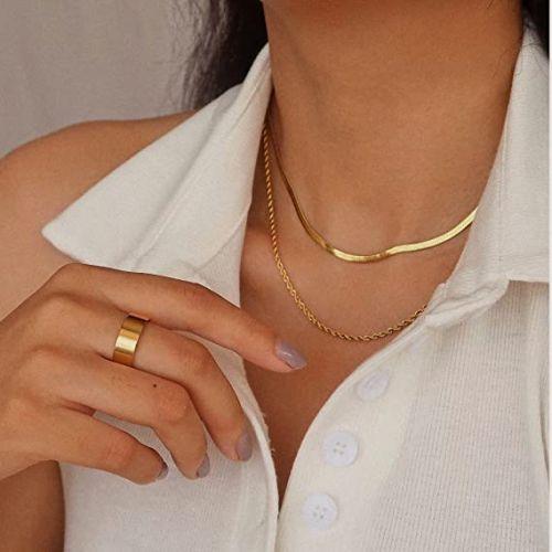 Layered Snake Chain with Rope Necklace