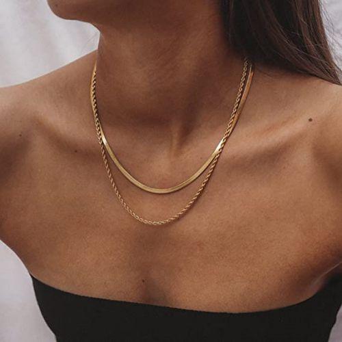 Layered Snake Chain with Rope Necklace
