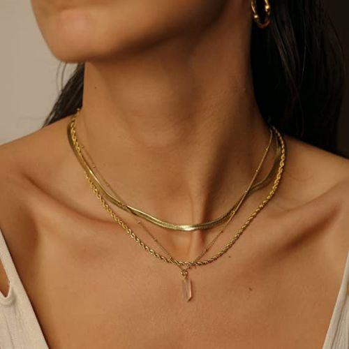 Layered Snake Chain with Rope Necklace