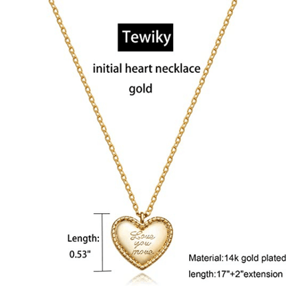 Love Your Mom Heart Shaped Necklace