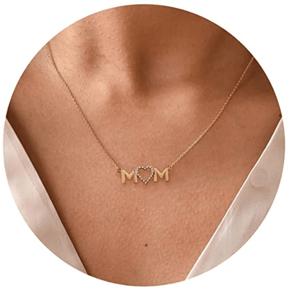 Mom Heart Pendant Necklace