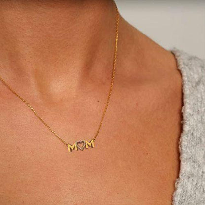 Mom Heart Pendant Necklace