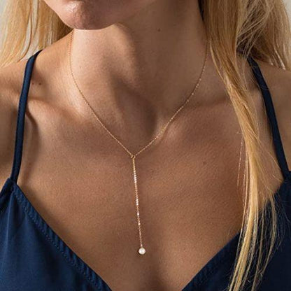 Pearl Y Necklace