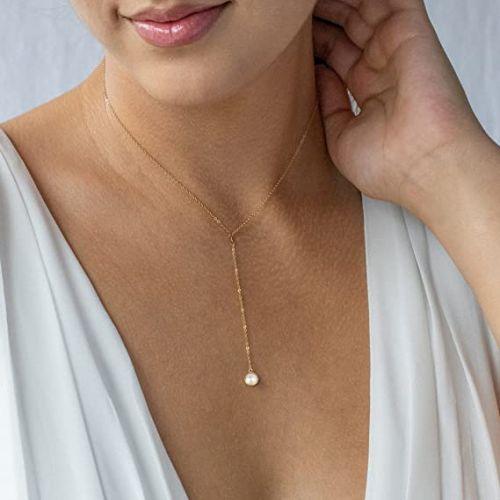 Pearl Y Necklace