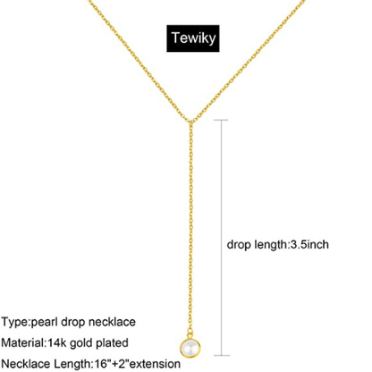 Pearl Y Necklace