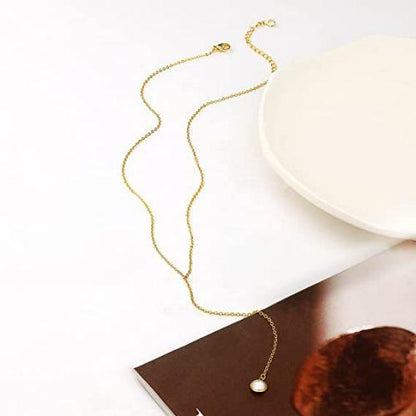 Pearl Y Necklace
