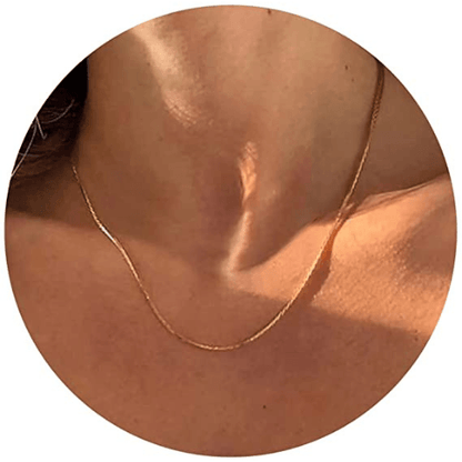 Simple Flat Snake Chain Necklace