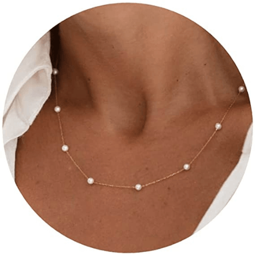 Simple Pearl Choker Necklace