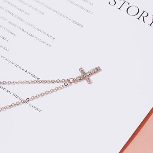 Sparking Cross CZ Pendant Necklace