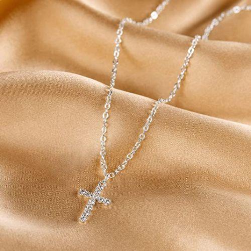 Sparking Cross CZ Pendant Necklace