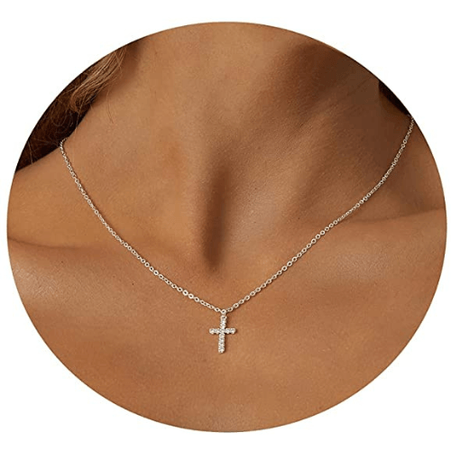 Sparking Cross CZ Pendant Necklace