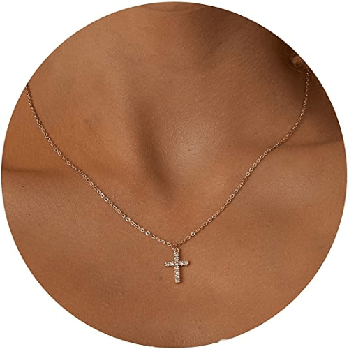 Sparking Cross CZ Pendant Necklace
