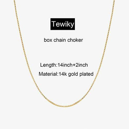Thin Box Chain Necklace