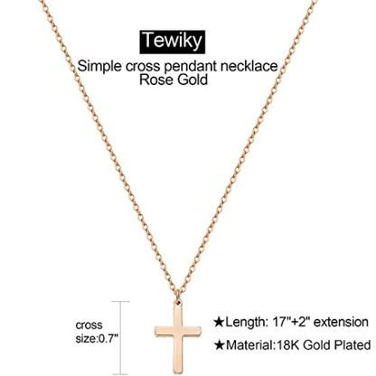 Small Cross Pendant Necklace