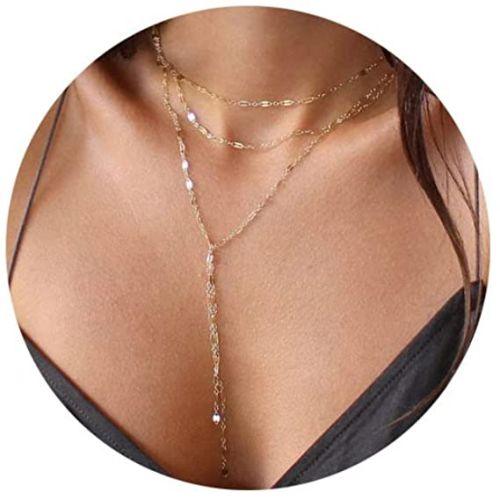 Triple Chain Y Necklace